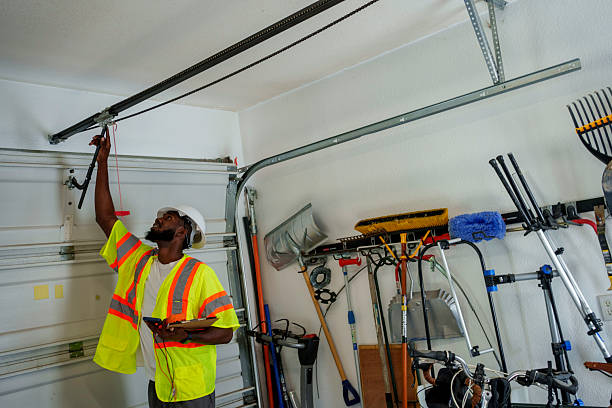 Professional Garage Door Panel Replacement technician working in Ridgecrest, CA